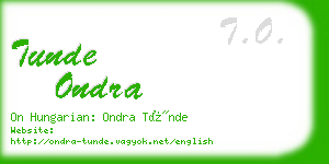 tunde ondra business card